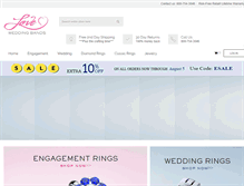 Tablet Screenshot of loveweddingbands.com